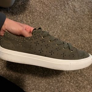 Cute Olive green sneakers from Loft in great condition